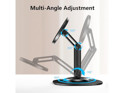 Support pour téléphone — 360 Rotating Metal Base Foldable Cell Phone Stand
