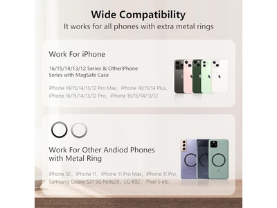 Support pour téléphone — 360 Rotating Metal Base Foldable Cell Phone Stand