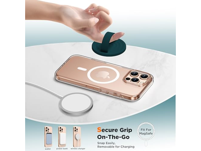 Poignée pour téléphone — Magnetic Phone Ring Grip Holder Silicone Finger Loop Dark Green