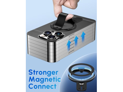 Poignée pour téléphone — Magnetic Phone Ring Holder for Compatible Smartphones Black