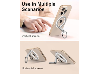 Poignée pour téléphone — Magnetic Phone Stand with Ring Holder and Adjustable Kickstand