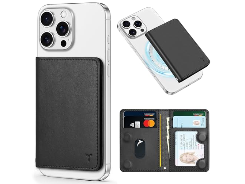 Portefeuille — Magnetic Phone Wallet with 6 Card Holders RFID Blocking Black