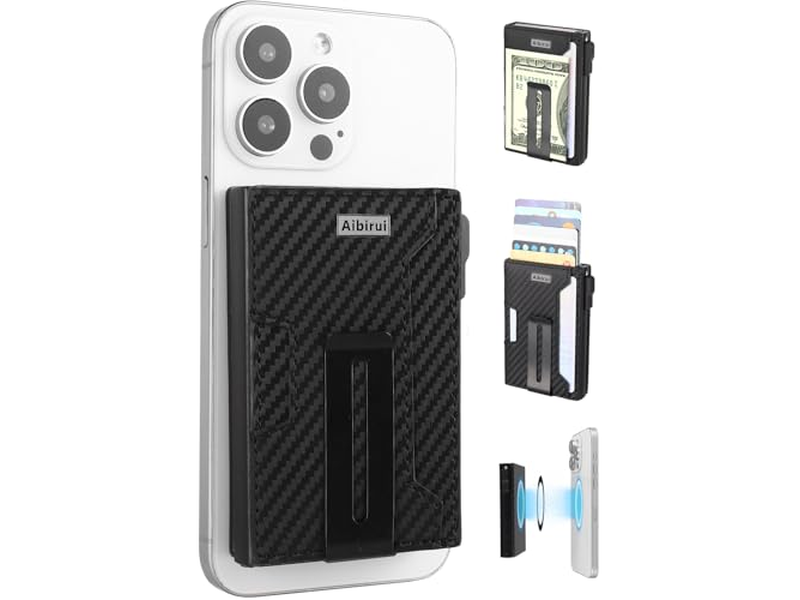 Portefeuille — Magnetic Pop-Up Wallet for iPhone Holds 8 Cards and Bills