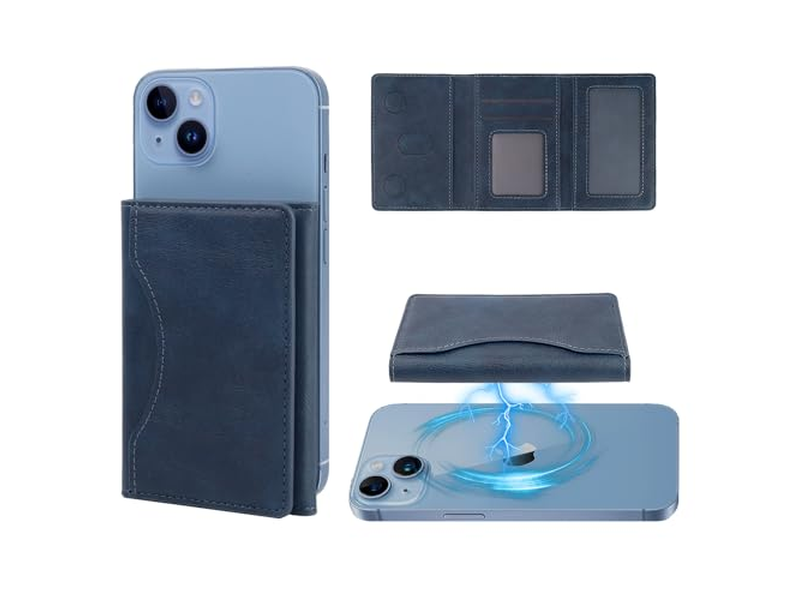 Portefeuille — Magnetic Wallet for iPhone Card Holder Blue