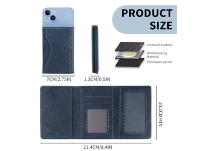 Portefeuille — Magnetic Wallet for iPhone Card Holder Blue