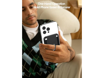 Portefeuille — Magnetic Wallet for Phone 6-Card Holder RFID Blocking Black