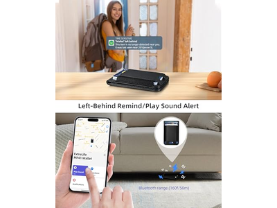 Portefeuille — Magnetic Wallet with Find My 8-Card Holder RFID Blocking Black