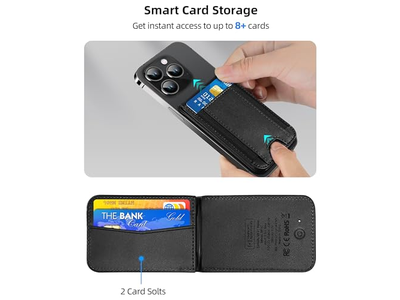 Portefeuille — Magnetic Wallet with Find My 8-Card Holder RFID Blocking Black
