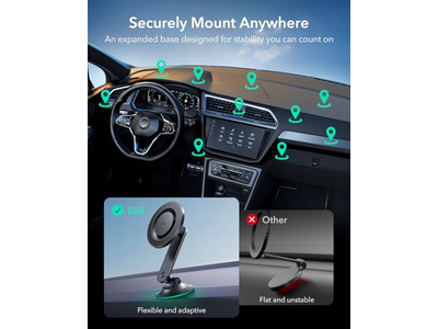 Support pour téléphone — MagSafe Car Mount Upgraded Dashboard Magnetic Phone Holder