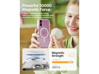 Poignée pour téléphone — MagSafe Phone Grip Soft Silicone Magnetic Finger Grip Black