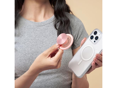 Poignée pour téléphone — MagSafe Phone Grip with Kickstand and Swappable Top Dusty Rose
