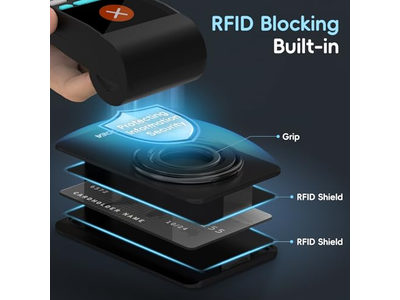 Portefeuille — MagSafe Wallet Magnetic Phone Card Holder Slim Hard Case Black