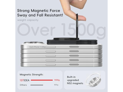 Portefeuille — MagSafe Wallet Magnetic Phone Card Holder Slim Hard Case Black