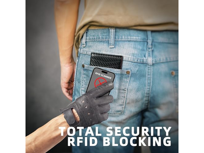 Portefeuille — Slim Wallet for Men with 12 Card Slots ID Window and Money Clip