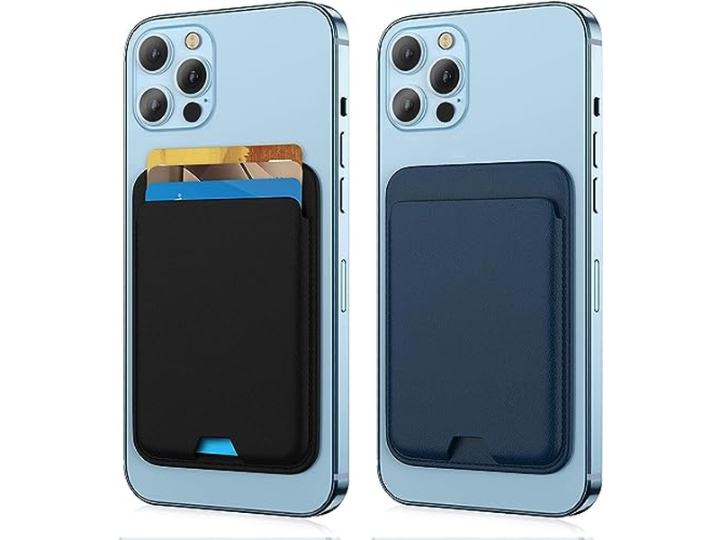 Portefeuille — 2 Pack Magnetic Wallet Compatible with MagSafe for iPhone Card Holder