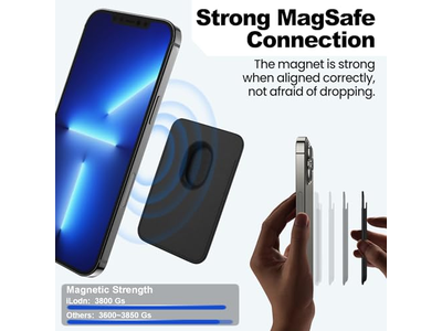 Portefeuille — 2 Pack Magnetic Wallet Compatible with MagSafe for iPhone Card Holder