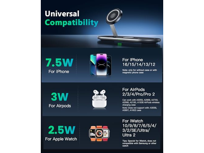 Chargeur — 3 in 1 Charging Station with Magsafe Charger