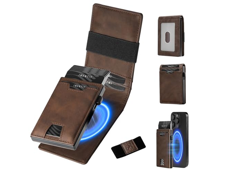 Portefeuille — 3 in 1 MagSafe Wallet- Slim Bifold Money Clip - Card Holder - Cash Str