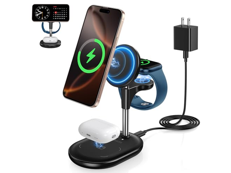 Chargeur — 3 in 1 Wireless Charging Station for Apple MagSafe Charger