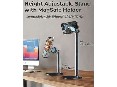 Support pour téléphone — Adjustable Magnetic iPhone Stand for Desk Phone Holder