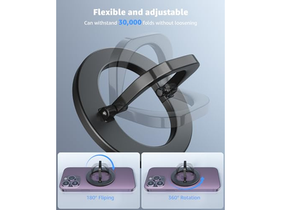 Poignée pour téléphone — Adjustable Magnetic Phone Ring Holder Removable Finger Phone Ring