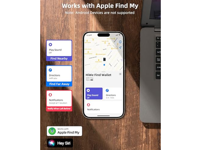 Portefeuille — Anti-Lost Mag-Safe Wallet with Find My RFID Leather Magnetic 5 Cards