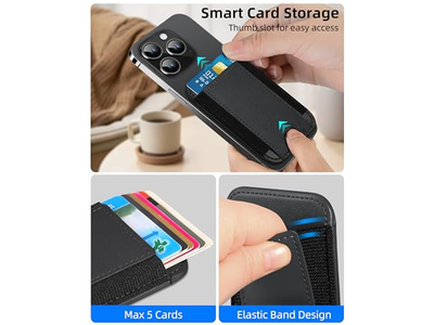 Portefeuille — Anti-Lost Mag-Safe Wallet with Find My RFID Leather Magnetic 5 Cards