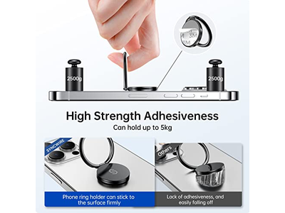 Poignée pour téléphone — Cell Phone Ring Holder Stand 360 Degree Rotation Finger Ring Kickstan