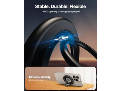 Poignée pour téléphone — Double-sided Magnetic Phone Grip for MagSafe Strong Ring Holder Blac