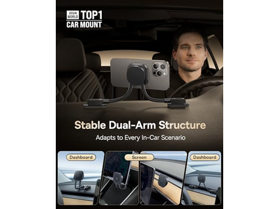 Support pour téléphone — Dual Arm Adjustable Magnetic Phone Holder