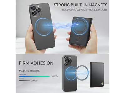 Portefeuille — Magnetic Card Holder RFID Blocking PU Leather Minimalist Phone Wallet