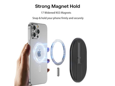 Poignée pour téléphone — Magnetic Finger Phone Grip and Stand Holder for Smartphones Clear