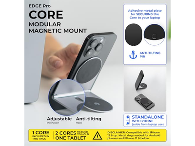 Support pour téléphone — Magnetic Mount Phone Holder Stand for Computers and Tablets