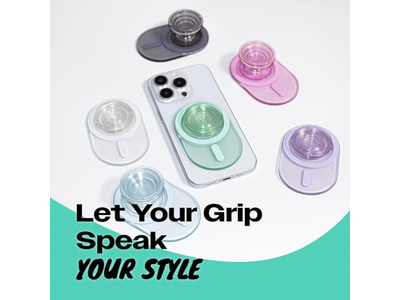 Poignée pour téléphone — Magnetic Phone Grip - MagSafe Compatible Translucent Slim Lightweig