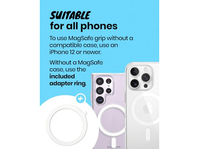 Poignée pour téléphone — Magnetic Phone Grip - MagSafe Compatible Translucent Slim Lightweig