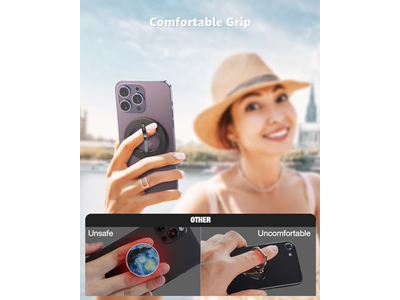 Poignée pour téléphone — Magnetic Phone Grip and Ring Holder Compatible with MagSafe Accessorie