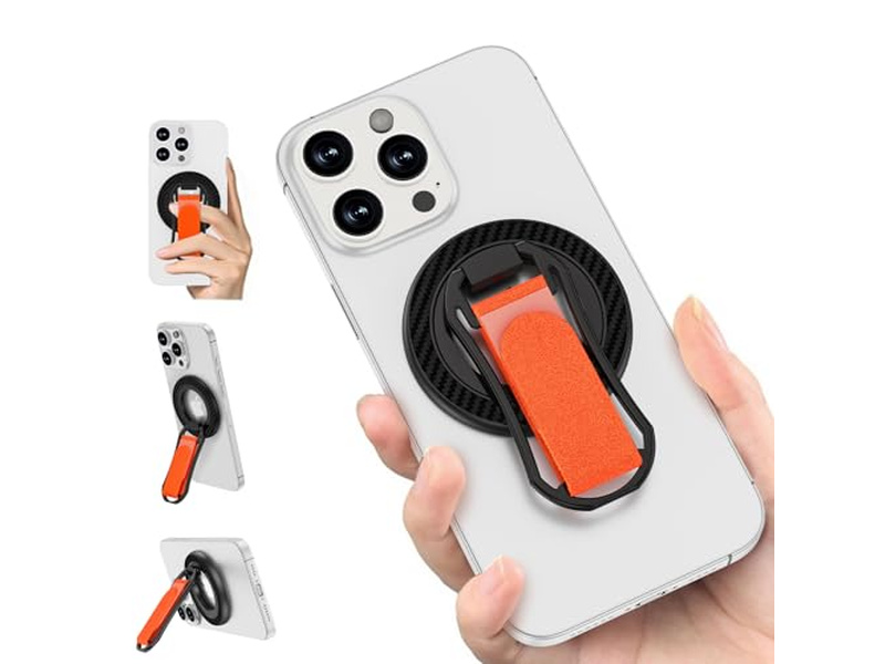 Poignée pour téléphone — Magnetic Phone Grip for Stand Adjustable Finger Holder Loop for Smart