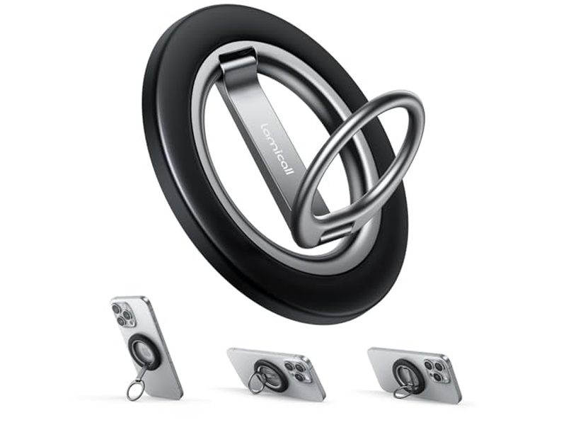 Poignée pour téléphone — Magnetic Phone Grip Stand with 360degree Rotation Ring for MagSafe Accesso