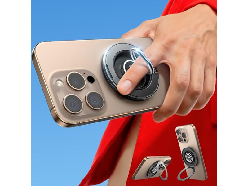 Poignée pour téléphone — Magnetic Phone Grip Stand with 360degree Rotation Ring for MagSafe Devices