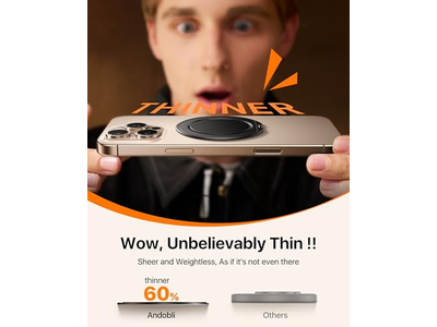 Poignée pour téléphone — Magnetic Phone Grip with 360degree Rotation Compatible with MagSafe Access