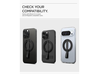 Poignée pour téléphone — Magnetic Phone Holder Grip with Finger Strap Loop for MagSafe and Pixe