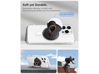 Poignée pour téléphone — Magnetic Phone Holder Grip with Finger Strap Loop for MagSafe Devices