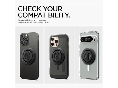 Poignée pour téléphone — Magnetic Phone Holder Grip with Kickstand and Bottle Opener - Black