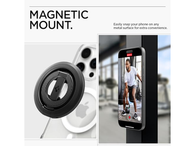 Poignée pour téléphone — Magnetic Phone Holder Grip with Kickstand and Bottle Opener - Black