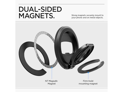 Poignée pour téléphone — Magnetic Phone Holder Grip with Kickstand and Bottle Opener - Black