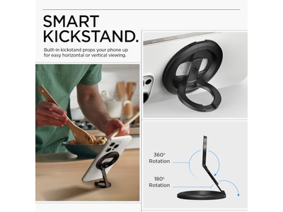 Poignée pour téléphone — Magnetic Phone Holder Grip with Kickstand and Bottle Opener - Black