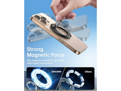 Poignée pour téléphone — Magnetic Phone Holder with 360degree Rotation and Dual-Sided Grip Compatibi
