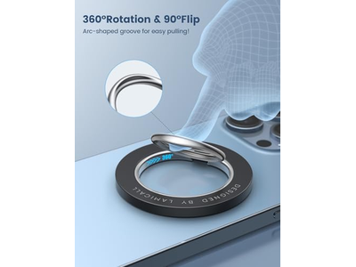 Poignée pour téléphone — Magnetic Phone Ring for MagSafe - Strong Magnet and 360degree Rotation Grip