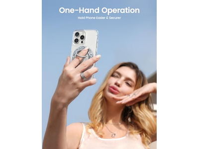 Poignée pour téléphone — Magnetic Phone Ring for MagSafe Grip - Glitter Silver Ring Holder Stan