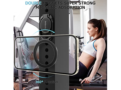 Poignée pour téléphone — Magnetic Phone Ring Holder and Stand for Gym Compatible with Car Moun